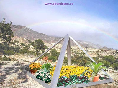 Piramijardín ayudando al crecimiento de las plantas